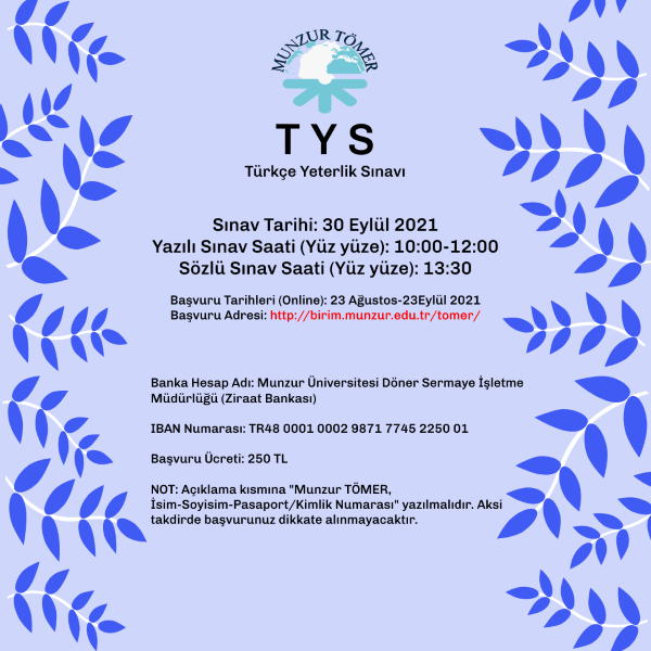 30 Eyll'de yaplacak Trke yeterlik snav bilgileri